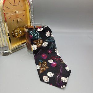 Vintage Tabasco Tie Mens Necktie Silk Made USA Dice Hot Baja California Mexico